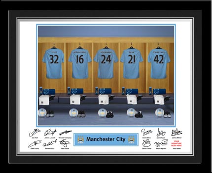 Man City Dressing Room Photo