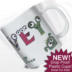 Personalised Monster Alphabet Plastic Cup