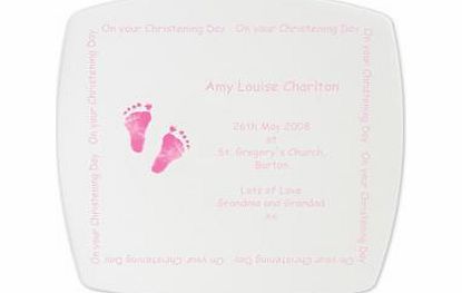 Pink Footprint Plate