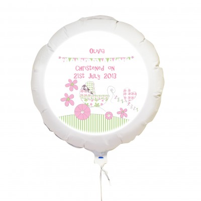 Personalised Pink Pram Balloon