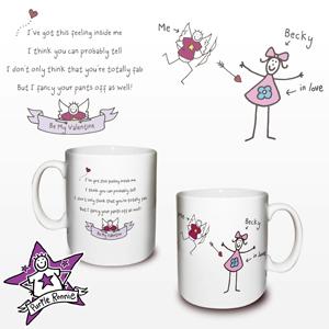 Personalised Purple Ronnie Be My Valentine Cupid