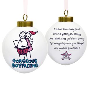 Purple Ronnie Boyfriend Bauble