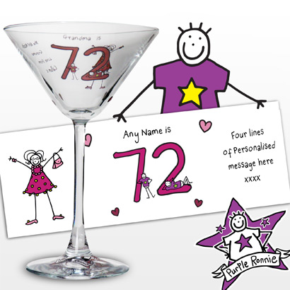 Personalised Purple Ronnie Elder Female Cocktail