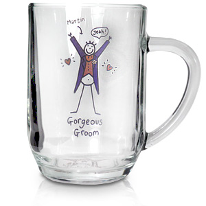 Personalised Purple Ronnie Groom Tankard