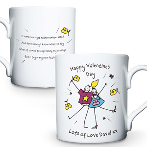 Personalised Purple Ronnie Valentines Day Mug