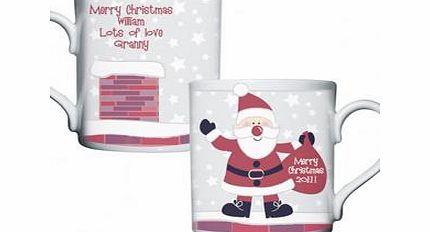 Personalised Roof Top Santa Mug