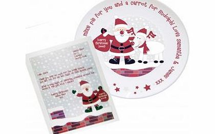 Personalised Rooftop Santa Mince Pie Plate