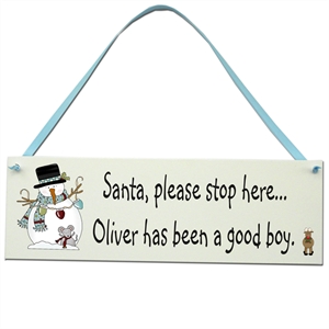 Santa Stop Here Sign