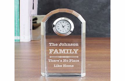 Personalised Scroll Design Crystal Clock