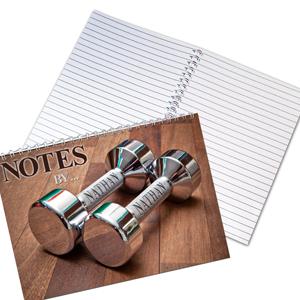 Silver Dumb Bells A5 Notebook