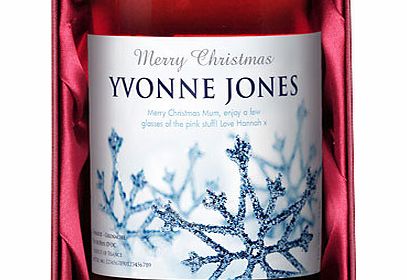 Snowflake Label Rose Wine