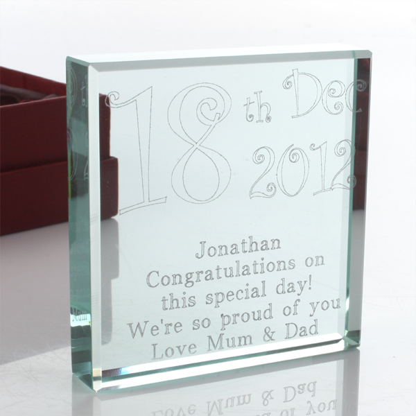 Personalised Special Date Glass Keepsake