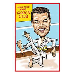 personalised Sports Caricature - Karate