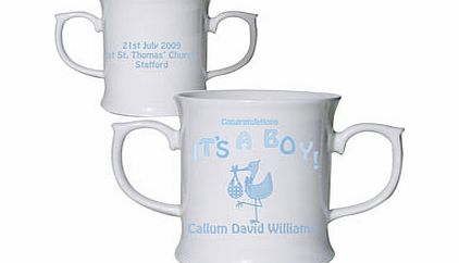 Personalised Stork Its a Boy Loving Mug