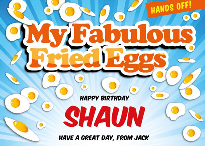 Personalised Sweetie Jar - Haribo Fried Eggs