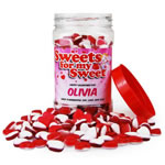 Personalised Sweetie Jar - Haribo Hearts