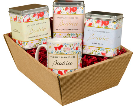 Personalised Tea Gift Set - Floral Design