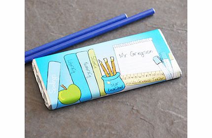 Personalised Teachers Books Male Chocolate Bar