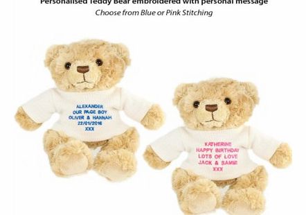 Personalised Teddy Bear Embroidered with