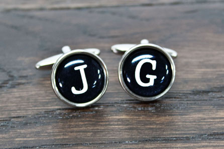 Personalised Typewriter Key Style Cufflinks PTA166