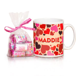 Valentines Loveheart Mug and Sweets