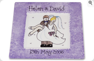 Personalised Wedding Plate - Bride and Groom