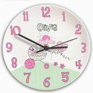 Whimsical Pram Clock