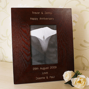 personalised Wooden Frame - Black (Landscape)