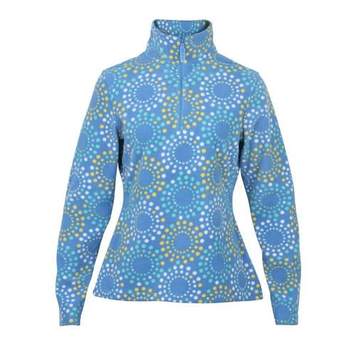 Women` Printed Zip Fleece