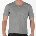 Mens Y-Neck T-Shirt Grey