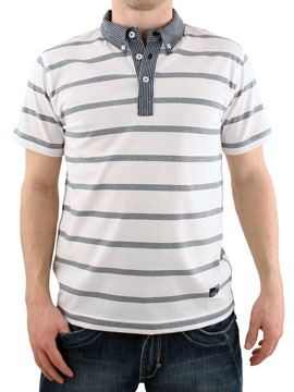 White Striped Polo Shirt