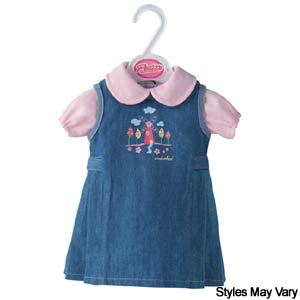 Petite Denim Pinafore and Pink Top 40-45cm