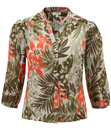 Jungle Print Crinkle Blouse