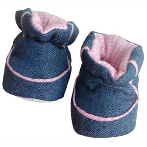 Petite Soft Shoe Blue Denim Fits Dolls Up To 45cm