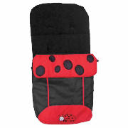 Petite Star City Bug Red/Black Footmuff