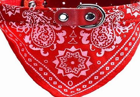 Pets First Dog Bandana Collar- Adjustable Pet Cat Neckerchief- 4 Sizes amp; 6 Colours Available (Red, Medium (29-34cm))