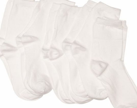 PEX Short School Award 5 Pairs Boys Socks White 9 To 12