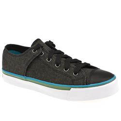 Male Bob Cousy Fabric Upper Fashion Trainers in Black