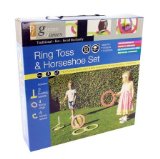 PF Garden Games FOAM RING TOSS and HORSESHOE INDOOR/OUTDOOR SET