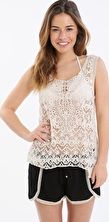 Phax, 1295[^]273020 Batwa Crochet Top - Cream