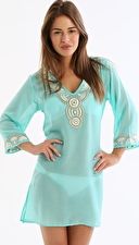 Phax, 1295[^]243700 Beachwear Embroidered Kaftan - Mint