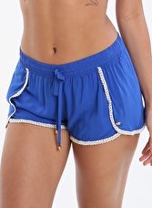 Phax, 1295[^]272897 Colour Mix Lace Detail Shorts - Blue