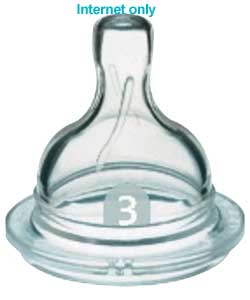 philips AVENT 3m  Airflex Medium Flow Teats - Pack of 2