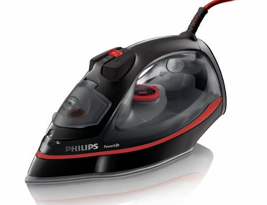 Philips GC2965/80 PowerLife Steam Iron, 300 ml, 2400 Watt - Black/ Red