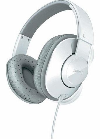 Philips Headband Overhead DJ Headphones Dynamic Bass Over Ear - iPhone 6 6 Plus 5 5S 5C 4 4S 3G 3GS iPad Air 1 2 3 4 Mini Air 2 Mini 3 Retina - Sound Isolating - Foldable Folding Portable (White)