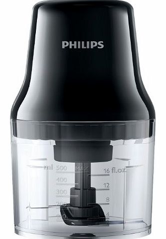 Philips HR1393/91 Daily Collection Chopper, 0.7 Litre, 450 Watt - Black