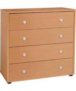 4 Drawer Chest - Beech Effect