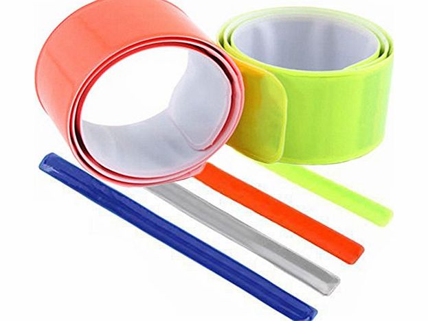 4Pcs Bike Bicycle Reflective Safety Pant Band Leg Strap Belt Strip Motorcycle