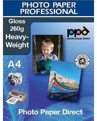 Photo Paper Direct A4 inkjet Glossy Photo Paper Heavyweight 260g X 100 Sheets