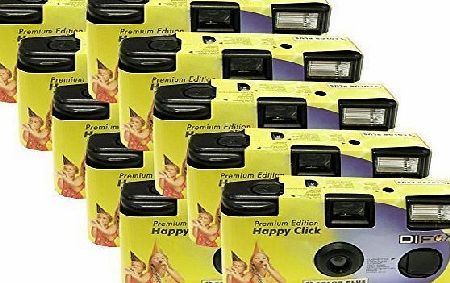 Photo Porst 10x Photo Porst Disposable Camera/Wedding Camera/HC YELLOW (Cameras 27 Photos Flash 10 Pack)